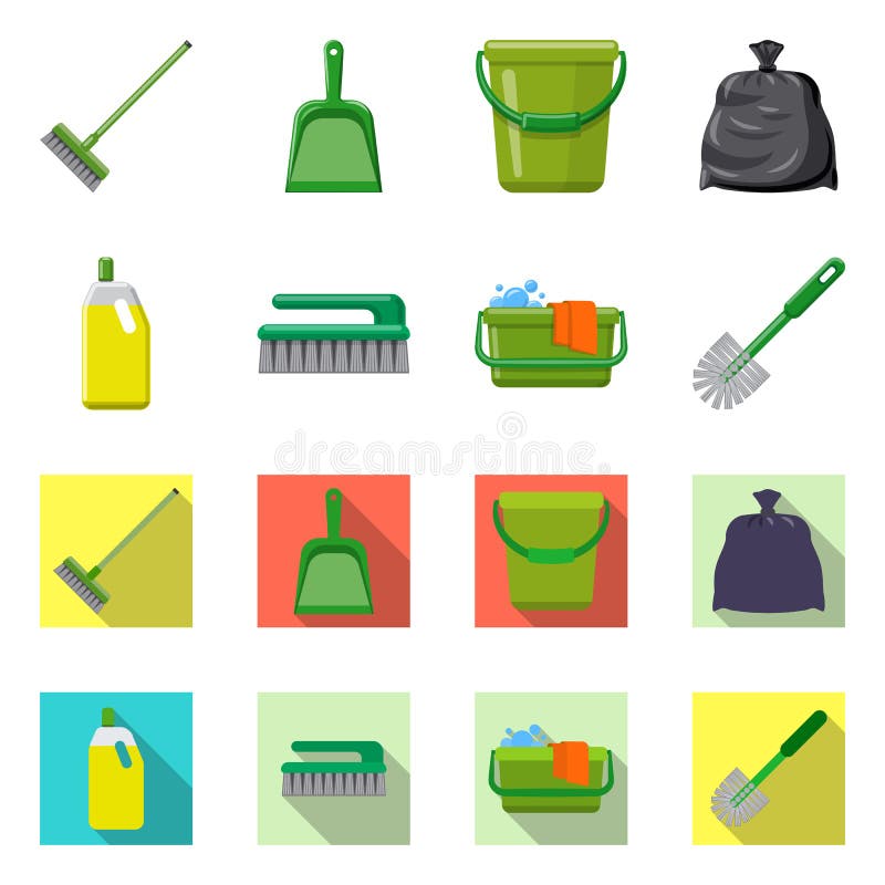 Vektordesign av lokalv?rd- och servicesymbolen Samling av illustrationen f?r lokalv?rd- och hush?llmaterielvektor stock illustrationer Vektordesign av lokalv?rd- och servicesymbolen Samling av illustrationen f?r lokalv?rd- och hush?llmaterielvektor stock illustrationer