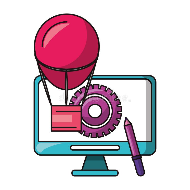 Vektorer och digitala hjälpmedel för grafisk design vektor illustrationer