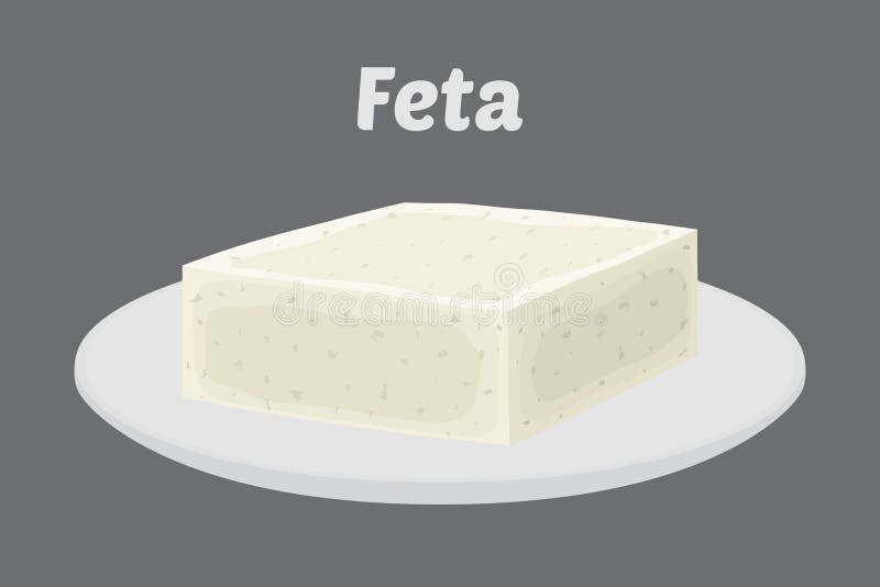 Vektorfetaost på plattan Skiva stor bit på porslinmagasinet Tecknad filmlägenhetstil royaltyfri illustrationer Vektorfetaost på plattan Skiva stor bit på porslinmagasinet Tecknad filmlägenhetstil royaltyfri illustrationer