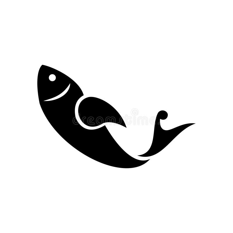 Vektorfischlogo oder Ikonendesign vektor abbildung Vektorfischlogo oder Ikonendesign vektor abbildung