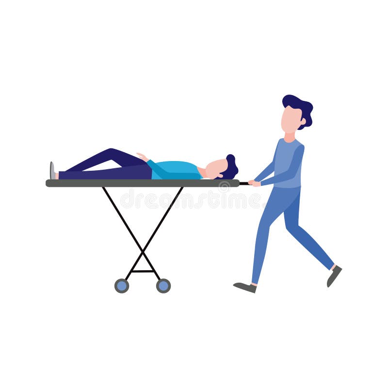 Vektorförsta hjälpen, nöd- sjuksköterska och patient stock illustrationer Vektorförsta hjälpen, nöd- sjuksköterska och patient stock illustrationer