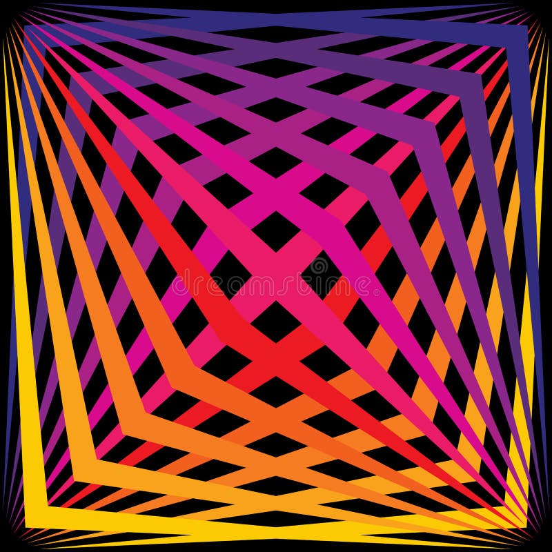 Vektorgeometriskt sömlöst mönster med färgfulla diagonallinjer i formatet 8090rsquo royaltyfri illustrationer