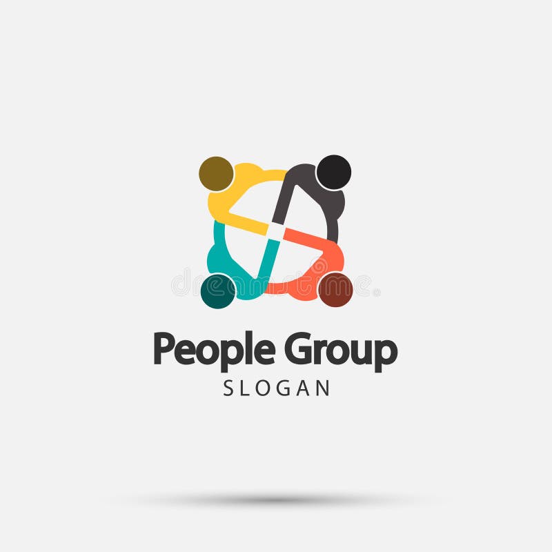 Vektorgraphik-Gruppenverbindungslogo Acht Leute im Kreis Logoteamarbeit vektor abbildung Vektorgraphik-Gruppenverbindungslogo Acht Leute im Kreis Logoteamarbeit vektor abbildung