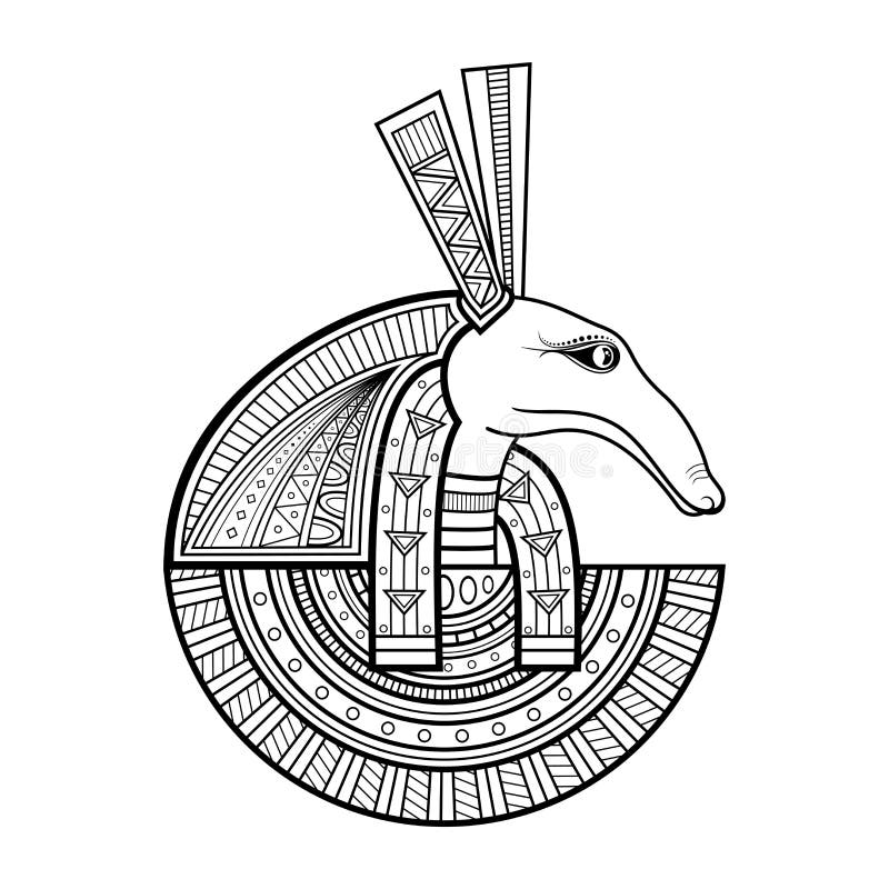Vektorgud av forntida Egypten vektor illustrationer Vektorgud av forntida Egypten vektor illustrationer