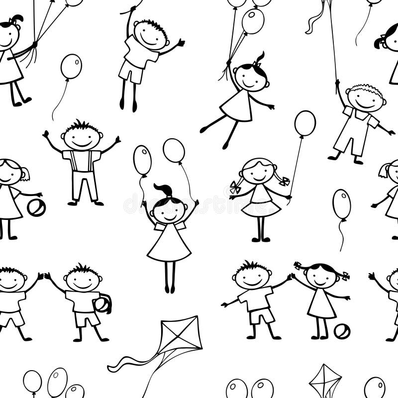 Vektorhintergrund von spielerischen Kindern stock abbildung Vektorhintergrund von spielerischen Kindern stock abbildung