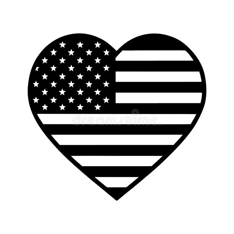 Vektorikon för amerikansk flaggform på vit bakgrund royaltyfri illustrationer