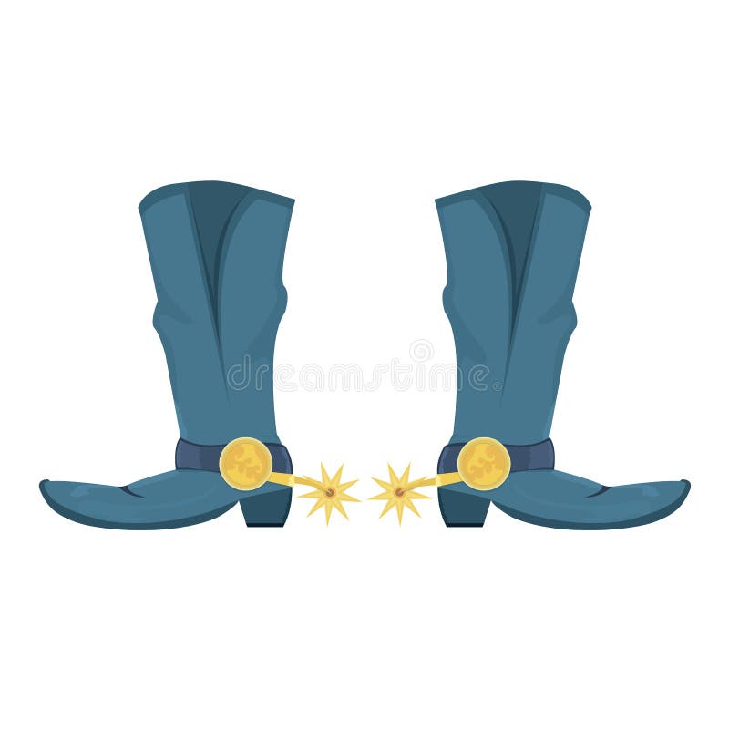 Vektorillustration av cowboykängor med spår royaltyfri illustrationer