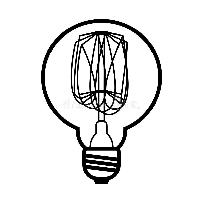 Vektorillustration av den edison kulan stock illustrationer Vektorillustration av den edison kulan stock illustrationer