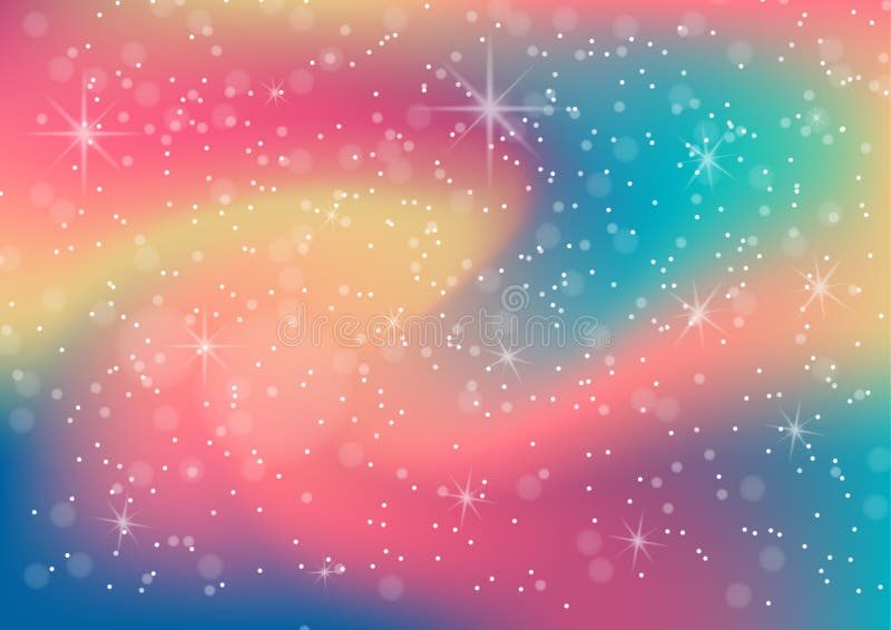 Vektorillustration av den fantastiska färgrika galaxen, abstrakt kosmiskt