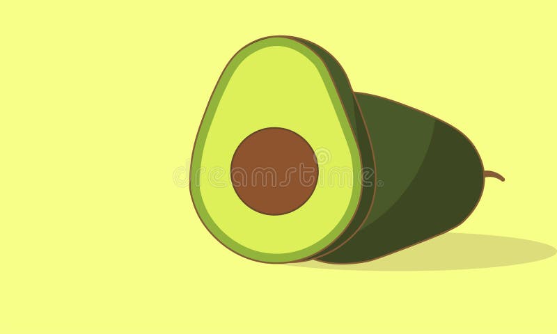Vektorillustration av färska mogna avokado vektor illustrationer