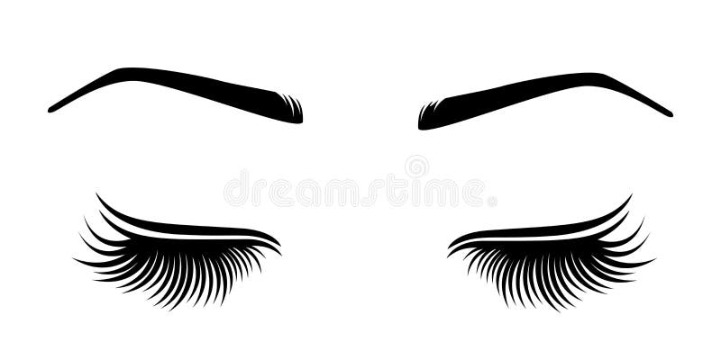 Vector illustration of lashes and brow. For beauty salon, lash extensions maker, brow master. Vector illustration of lashes and brow. For beauty salon, lash extensions maker, brow master.