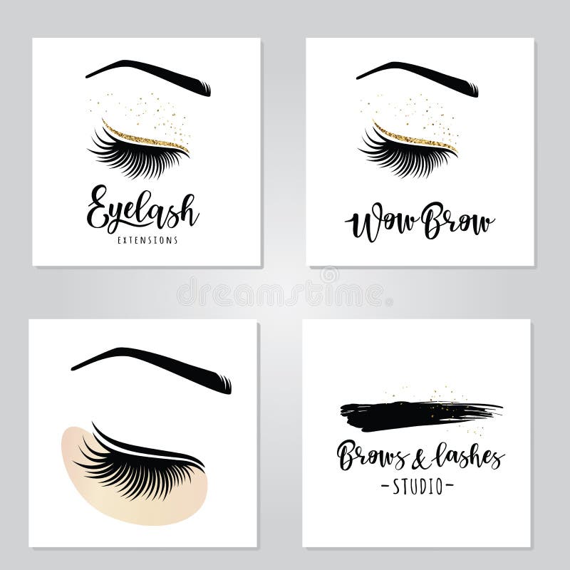 Vector illustration of lashes for or beauty salon, lash extensions maker, brow master. Vector illustration of lashes for or beauty salon, lash extensions maker, brow master.