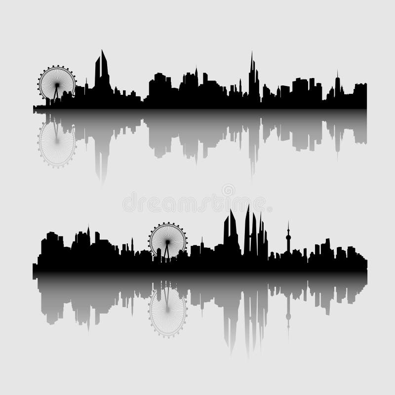 Vektorillustration - das Schattenbild stock abbildung Vektorillustration - das Schattenbild stock abbildung