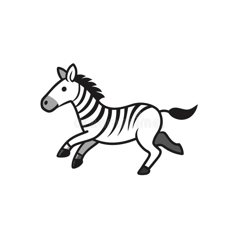 Vektorillustration för burchells zebra-körning vektor illustrationer