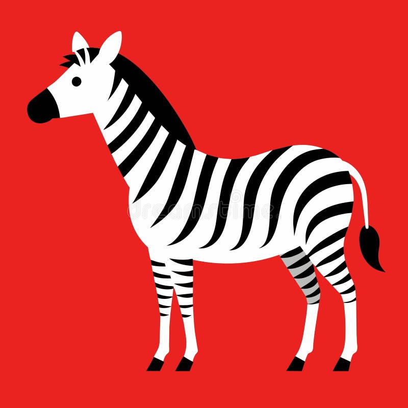 Vektorillustration för burchells zebra lär sig ikonvektor stock illustrationer