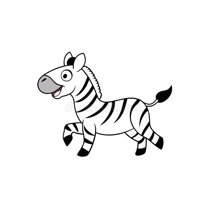 Vektorillustration för burchells zebra-uppspelningsikoner vektor illustrationer