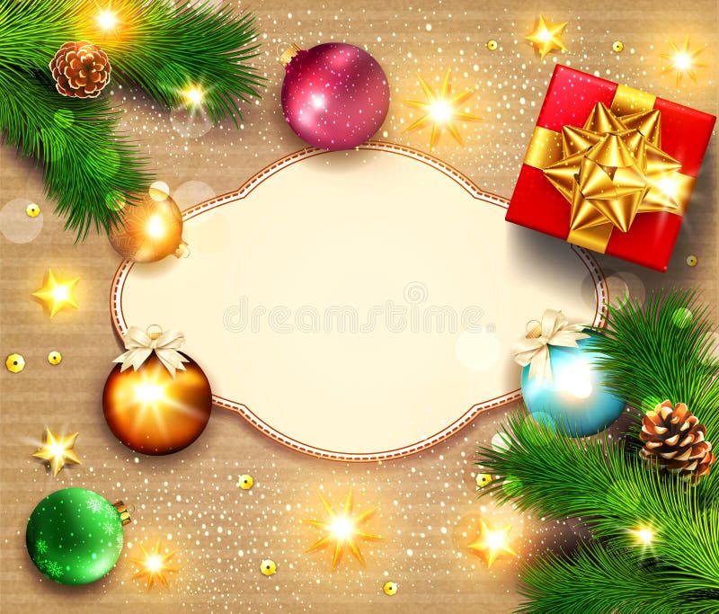 vektorillustration för glad jul och lyckligt nytt år stock illustrationer vektorillustration för glad jul och lyckligt nytt år stock illustrationer