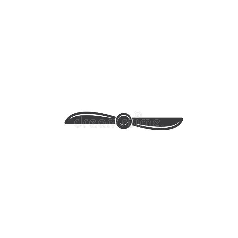 Vektorillustration för propellerpropeller för flygplan. Mall för vektorillustration för propellerpropellerflygplan