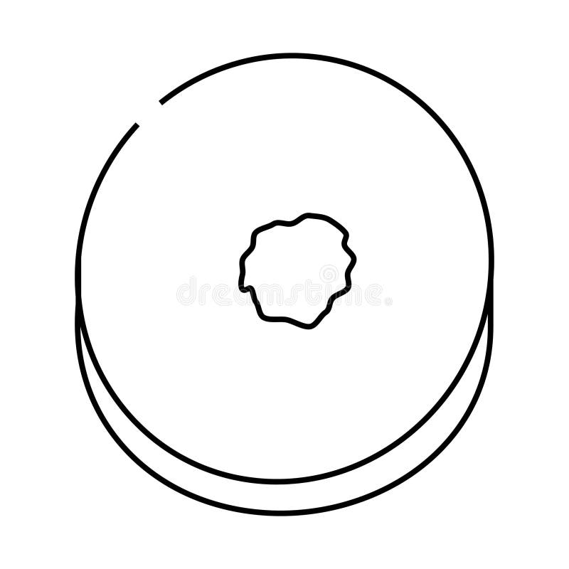 Vektorillustration för segmentfruktkiwi-linjeikonen vektor illustrationer