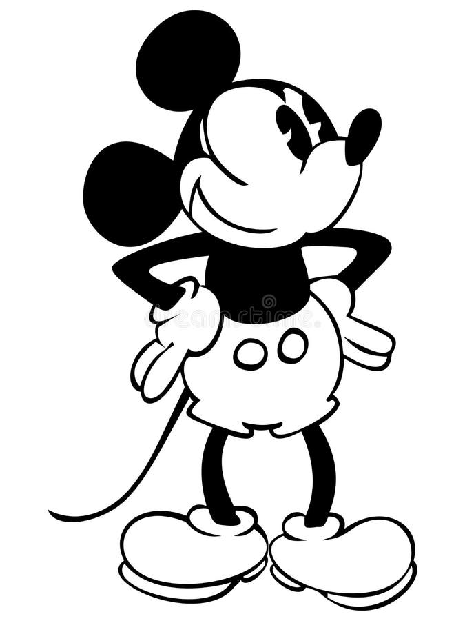 Disney-Vektorillustration Von Mickey Mouse Mit Rotem Weihnachtshut