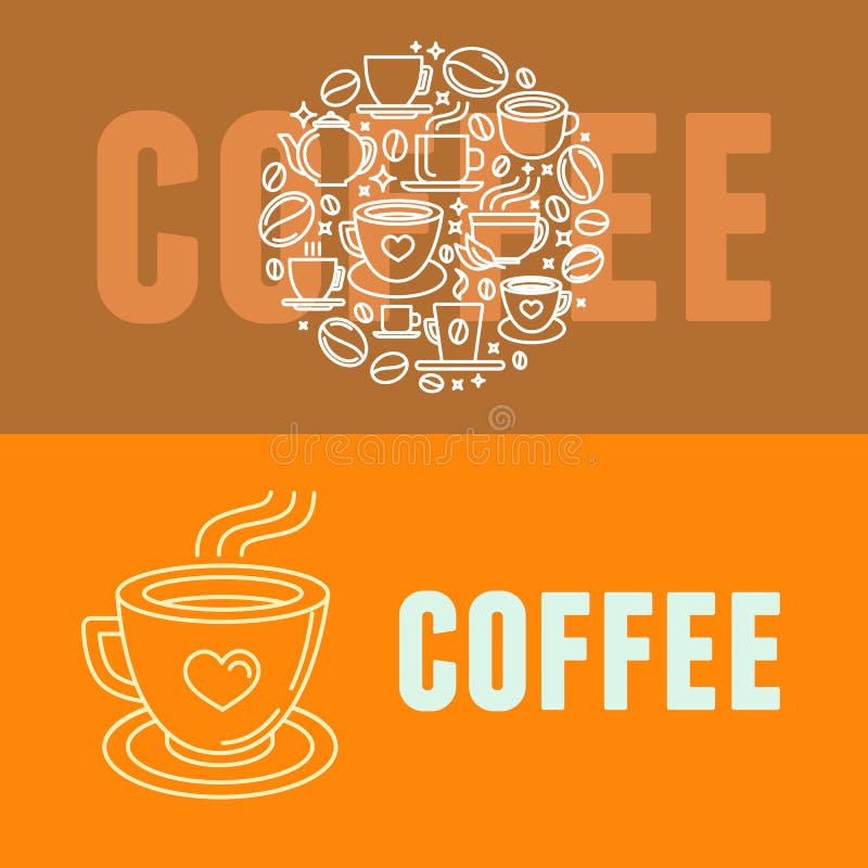 Vektorkaffeefahnen vektor abbildung Vektorkaffeefahnen vektor abbildung