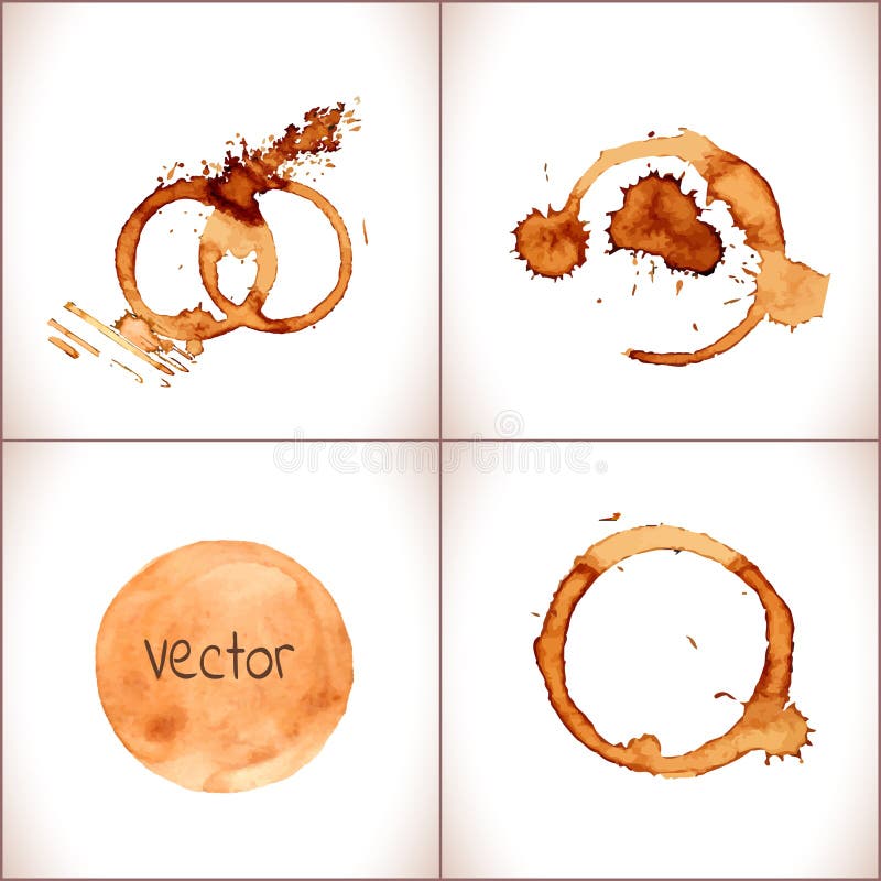 Vektorkaffefläck på en vit bakgrund royaltyfri illustrationer Vektorkaffefläck på en vit bakgrund royaltyfri illustrationer