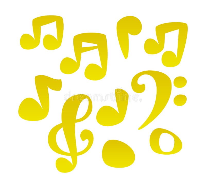 Vektorkarikatur-Musikanmerkungen vektor abbildung Vektorkarikatur-Musikanmerkungen vektor abbildung