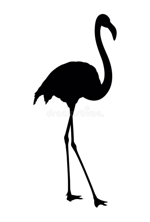 Vektorkontur av flamingo stock illustrationer Vektorkontur av flamingo stock illustrationer