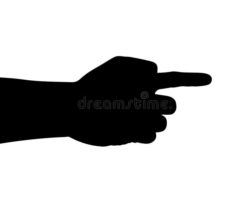 Vektorkontur, handgester, handtecken av pekfingret som pekar något vektor illustrationer Vektorkontur, handgester, handtecken av pekfingret som pekar något vektor illustrationer