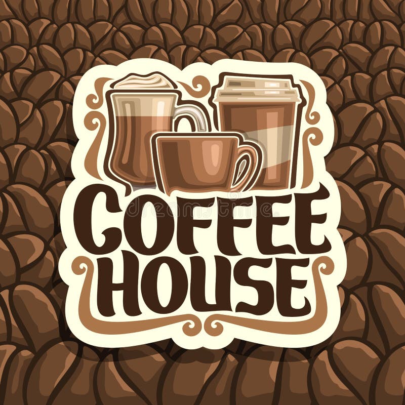 Vektorlogo för kaffehus royaltyfri illustrationer