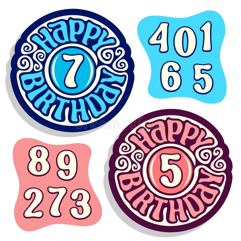 Vektorlogo för lycklig födelsedag royaltyfri illustrationer Vektorlogo för lycklig födelsedag royaltyfri illustrationer