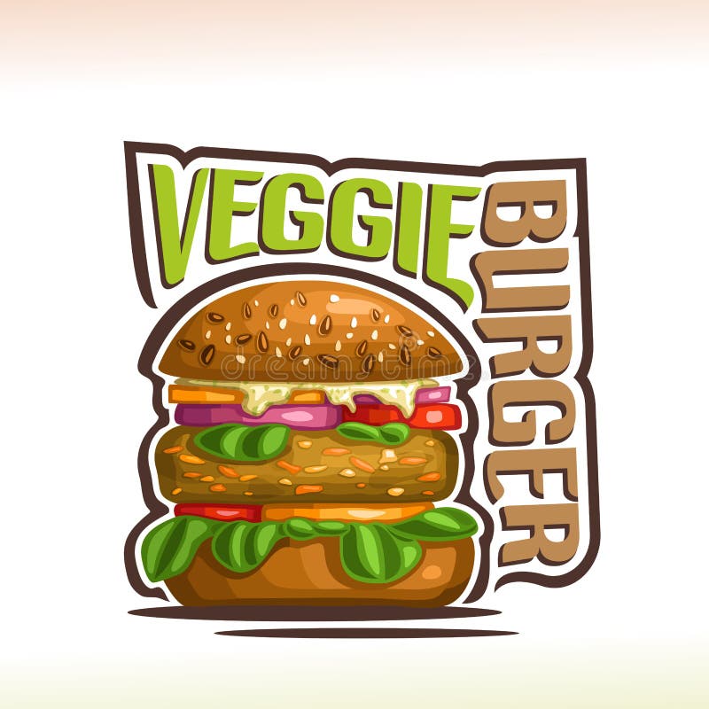 Vektorlogo für Veggie-Burger