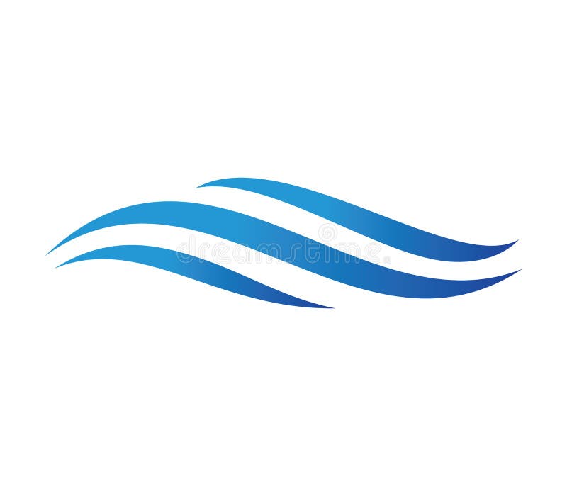 Vektorlogodesign für dynamische Welle, OzeanMeerwasser-Wellenausgangserholungsort, Segelboot, Ozeankreuzfahrtausflug lizenzfreie abbildung