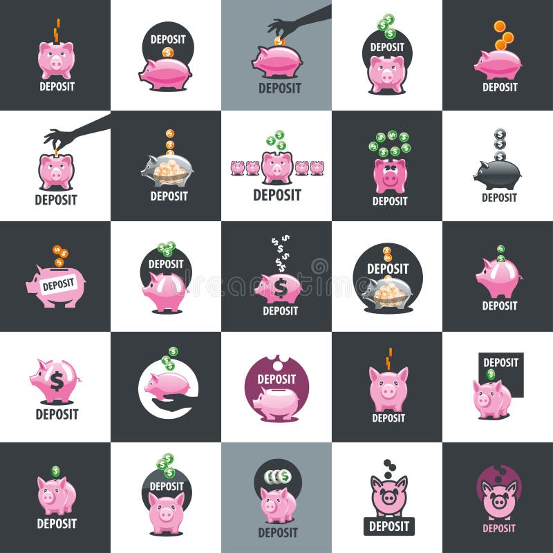 Vektorlogospargris stock illustrationer Vektorlogospargris stock illustrationer