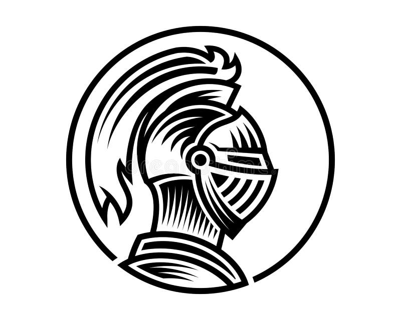 Vektorn av riddarehjälmen, kunde vara bruk som logosymbol eller avatar royaltyfri illustrationer Vektorn av riddarehjälmen, kunde vara bruk som logosymbol eller avatar royaltyfri illustrationer