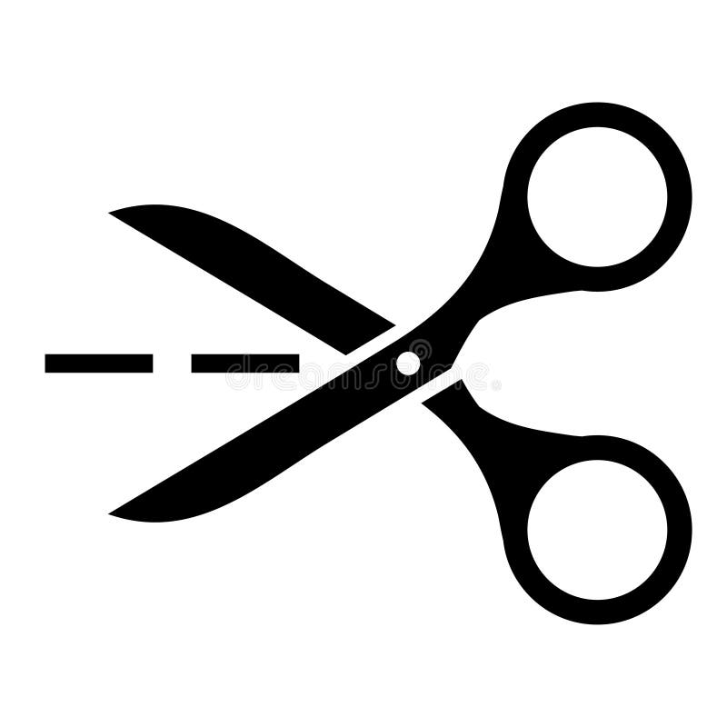 Vektorn scissors symbolen, hårsnittetiketten, sax som klipper, barberareteckensymbolen, snittlinje på vit bakgrund, svart saxlogo stock illustrationer Vektorn scissors symbolen, hårsnittetiketten, sax som klipper, barberareteckensymbolen, snittlinje på vit bakgrund, svart saxlogo stock illustrationer