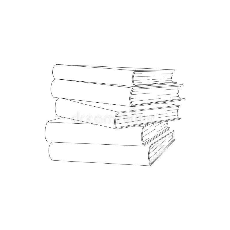Vektorn skissar bokhögen, bunt vektor illustrationer Vektorn skissar bokhögen, bunt vektor illustrationer