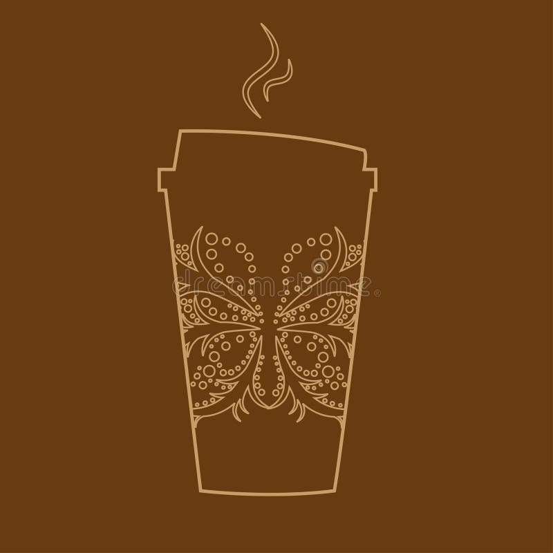 Vektor Papier Kaffee Glas vektor abbildung