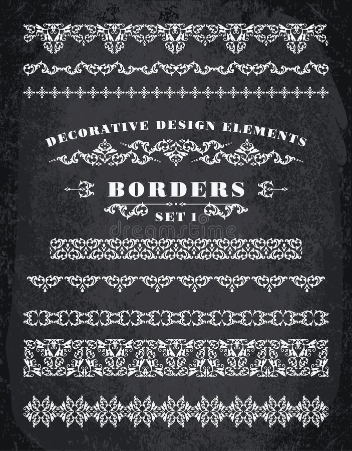 Vektorprydnadgränser tillgänglig dekorativ mapp för designelementeps stock illustrationer Vektorprydnadgränser tillgänglig dekorativ mapp för designelementeps stock illustrationer