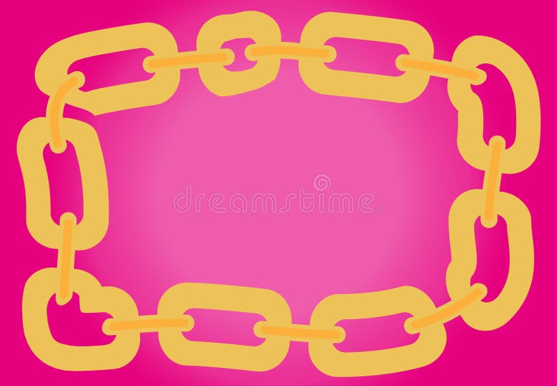 Vektorram med den abstrakta kedjan Rosa bakgrund stock illustrationer
