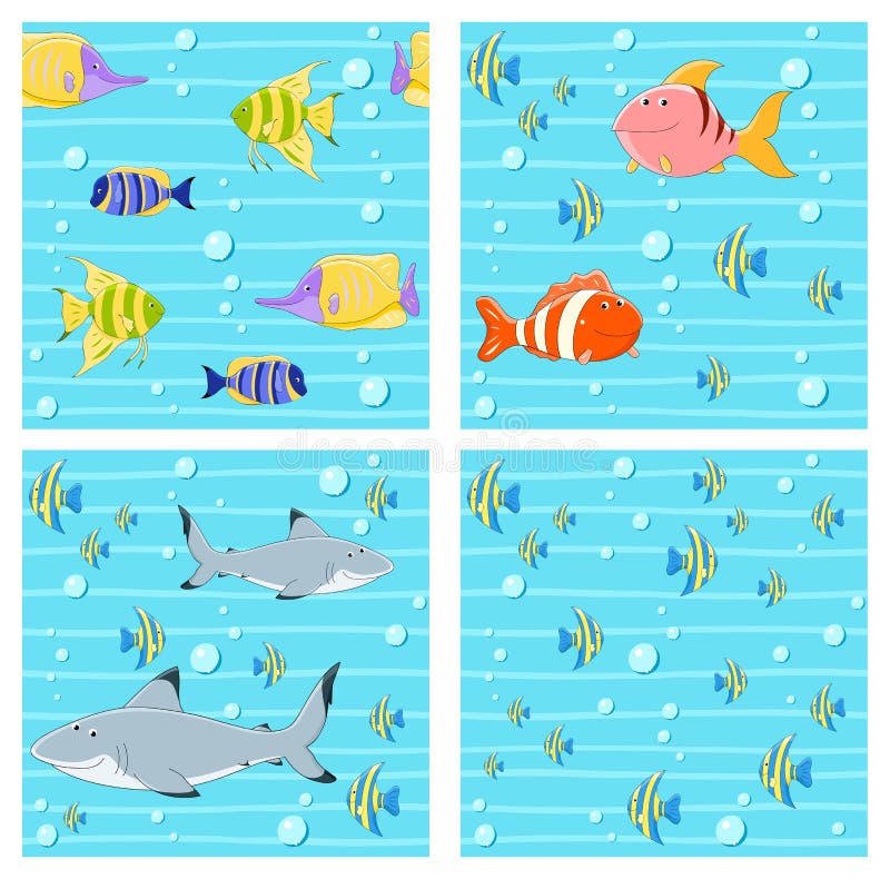 Vektorsamling av sömlösa bakgrunder stock illustrationer Vektorsamling av sömlösa bakgrunder stock illustrationer