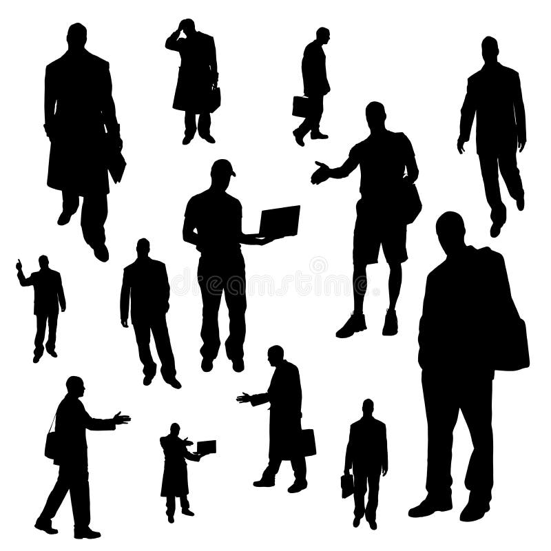 Vektorschattenbild des Geschäftsmannes lizenzfreie abbildung Vektorschattenbild des Geschäftsmannes lizenzfreie abbildung