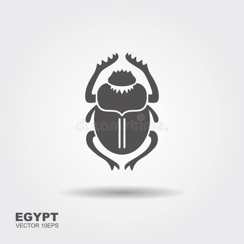 Vektorskarabé forntida egypt Plan symbol vektor illustrationer Vektorskarabé forntida egypt Plan symbol vektor illustrationer