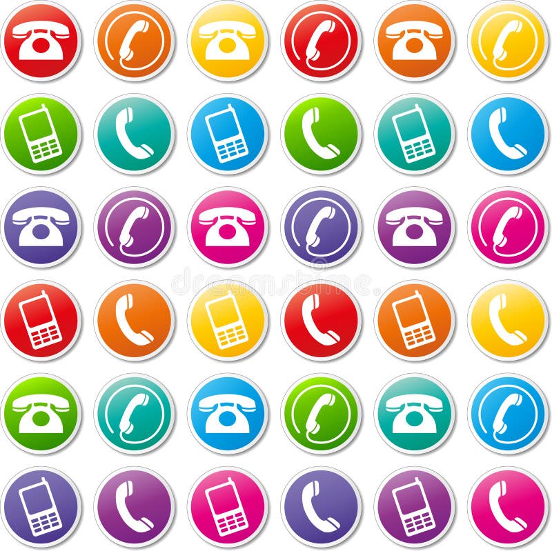 Vektor-Telefon-Icons lizenzfreie abbildung