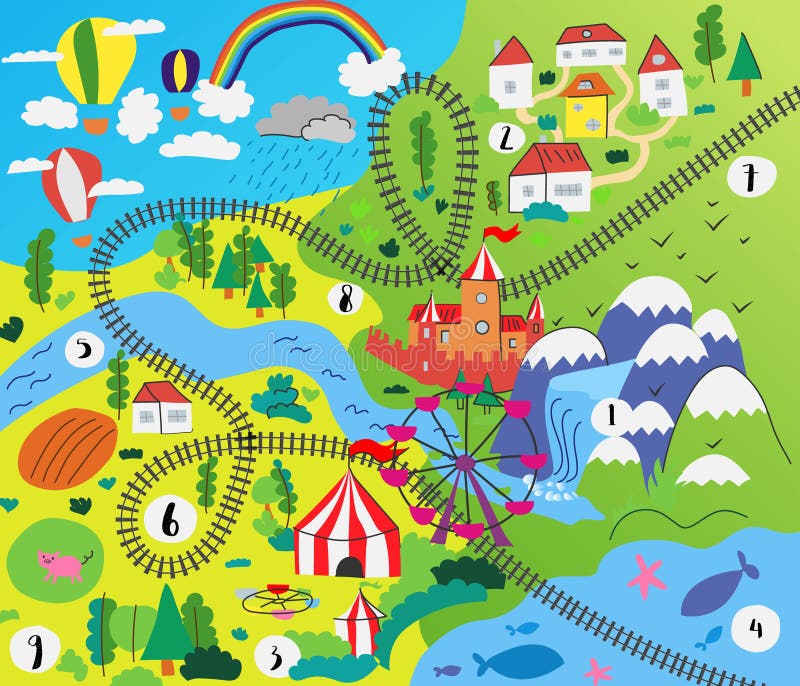 Vektorungen behandla som ett barn barnet för att spela matt design stock illustrationer Vektorungen behandla som ett barn barnet för att spela matt design stock illustrationer