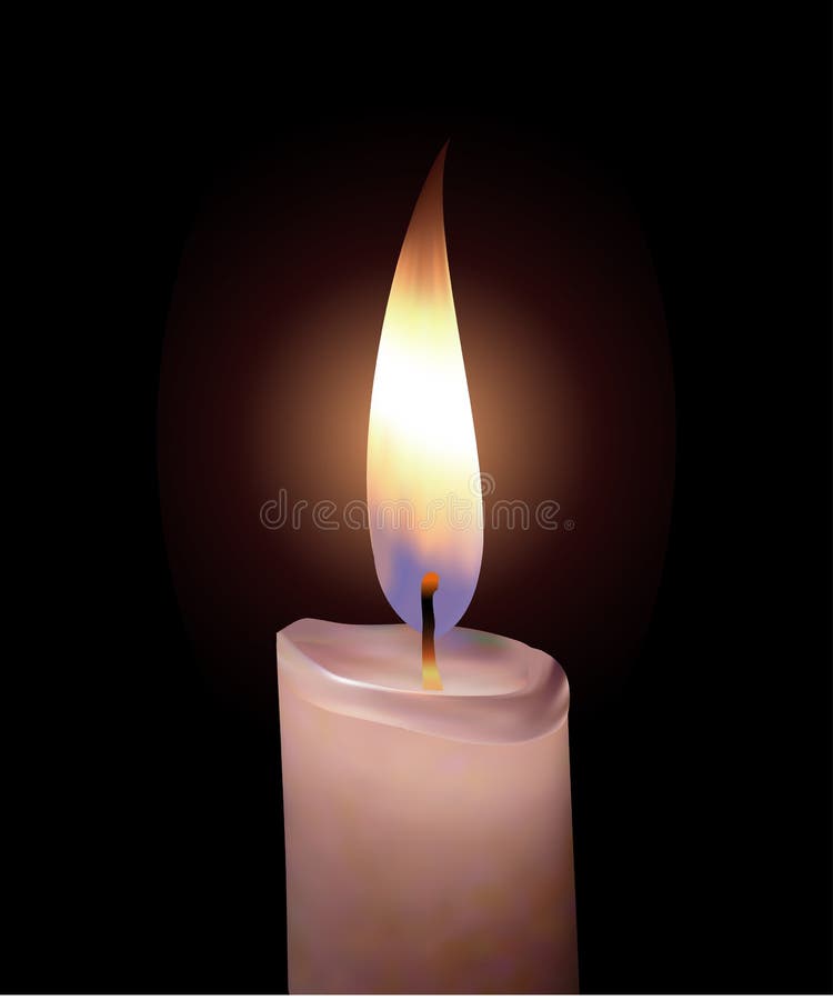 Vela ardiente ilustración del vector Vela ardiente ilustración del vector