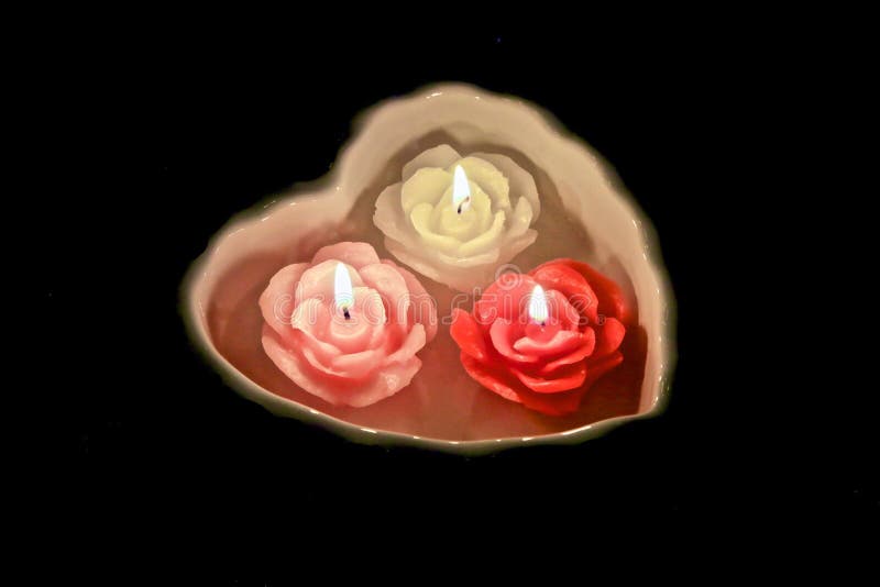 Velas de flor foto de archivo Velas de flor foto de archivo