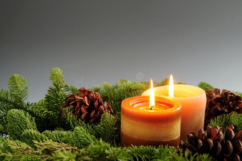 Velas de la Navidad foto de archivo Velas de la Navidad foto de archivo