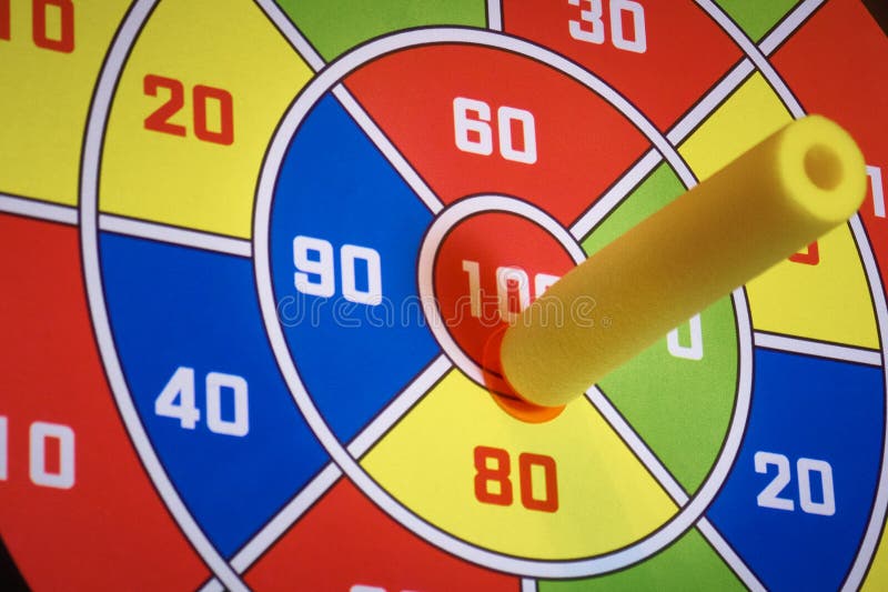 Velcro Darts, met een kogelwond met klittenband stock foto Velcro Darts, met een kogelwond met klittenband stock foto