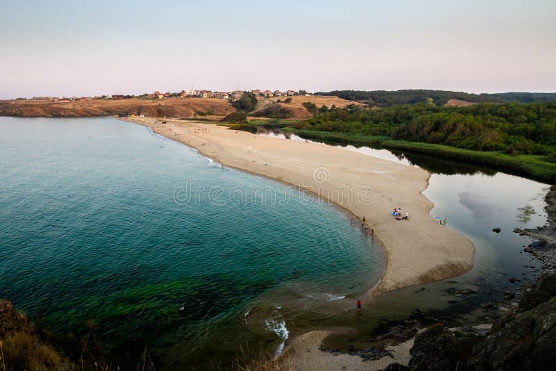 Veleka beach on Sunset, Sinemorets Bulgaria